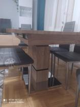 Aranżacja: Nowoczesny stół dąb sonoma na jednej nodze rozkładany Morrison 150-180cm