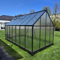 Aranżacja: Ogrodowa szklarnia z poliwęglanu 8mm PREMIUM - stelaż aluminiowy 244x428x240cm