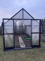 Aranżacja: Ogrodowa szklarnia z poliwęglanu 8mm PREMIUM - stelaż aluminiowy 244x428x240cm
