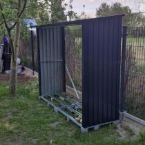 Aranżacja: Ogrodowy stojak na drewno Lemmer 242x89x190 - drewutnia wolnostojąca