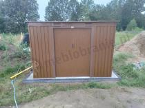 Aranżacja: OUTLET - Metalowy domek narzędziowy brązowy Ganner 261x241cm