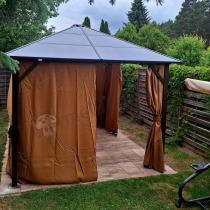 Aranżacja: Pawilon do ogrodu z poliwęglanowym dachem 3x6 Havero imitacja drewna - Woodlook 2.0