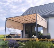 Aranżacja: Pawilon ogrodowy 4x4 z dachem przesuwnym Horn - Kremowy