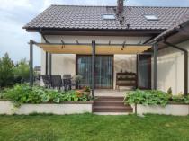 Aranżacja: Pergola ogrodowa 3x5,5 z materiałowym dachem Kirn beż