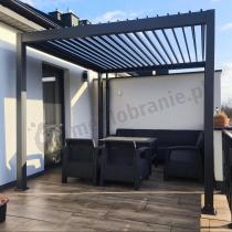 Aranżacja: Pergola ogrodowa metalowa 3x3 wolnostojąca Nefir 2.0 - Antracite, Gartwerk