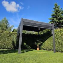 Aranżacja: Pergola ogrodowa metalowa 3x3 wolnostojąca Nefir 2.0 - Antracite, Gartwerk