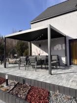 Aranżacja: Pergola ogrodowa metalowa 3x4 wolnostojąca Nefir 2.0 - Antracite, Gartwerk