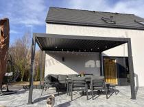 Aranżacja: Pergola ogrodowa metalowa 3x4 wolnostojąca Nefir 2.0 - Antracite, Gartwerk