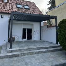 Aranżacja: Pergola ogrodowa metalowa 3x4 wolnostojąca Nefir 2.0 - Antracite, Gartwerk