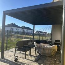 Aranżacja: Pergola ogrodowa metalowa 3x4 wolnostojąca Nefir 2.0 - Antracite, Gartwerk