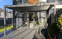 Aranżacja: Pergola ogrodowa metalowa 3x4 wolnostojąca Nefir 2.0 - Antracite, Gartwerk