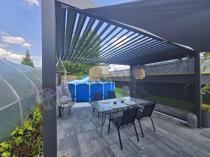 Aranżacja: Pergola ogrodowa metalowa 3x4 wolnostojąca Nefir 3x4 - Antracite