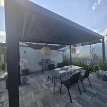Aranżacja: Pergola ogrodowa metalowa 3x4 wolnostojąca Nefir 3x4 - Antracite