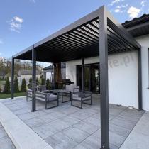 Aranżacja: Pergola ogrodowa metalowa 3x6 wolnostojąca Nefir 2.0 - Antracite, Gartwerk
