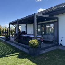 Aranżacja: Pergola ogrodowa metalowa 3x6 wolnostojąca Nefir 2.0 - Antracite, Gartwerk