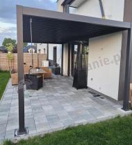 Aranżacja: Pergola ogrodowa metalowa 3x6 wolnostojąca Nefir 2.0 - Antracite, Gartwerk