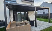 Aranżacja: Pergola ogrodowa metalowa 3x6 wolnostojąca Nefir 2.0 - Antracite, Gartwerk