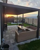 Aranżacja: Pergola ogrodowa metalowa 3x6 wolnostojąca Nefir 2.0 - Antracite, Gartwerk