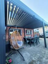 Aranżacja: Pergola ogrodowa metalowa 3x6 wolnostojąca Nefir 2.0 - Antracite, Gartwerk