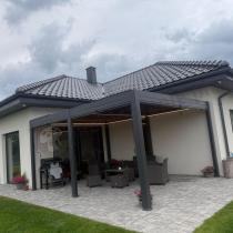 Aranżacja: Pergola ogrodowa metalowa 4x5 wolnostojąca Nefir 2.0 4x5 LED - Antracite, Gartwerk