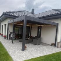 Aranżacja: Pergola ogrodowa metalowa 4x5 wolnostojąca Nefir 2.0 4x5 LED - Antracite, Gartwerk