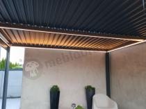 Aranżacja: Pergola ogrodowa wolostojąca z oświetleniem LED 4x4 Nefir 2.0 - Antracite, Gartwerk