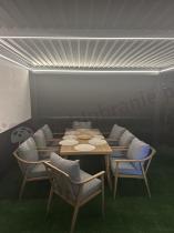 Aranżacja: Pergola ogrodowa z LED 4x6 wolnostojąca Nefir 2.0 LED 4x6 - Antracite