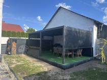 Aranżacja: Pergola ogrodowa z LED 4x6 wolnostojąca Nefir 2.0 LED 4x6 - Antracite