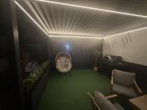 Aranżacja: Pergola ogrodowa z LED 4x6 wolnostojąca Nefir 2.0 LED 4x6 - Antracite
