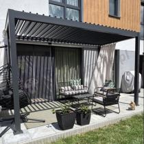Aranżacja: Pergola ogrodowa z oświetleniem LED 2x4 wolnostojąca Nefir 2.0 2x4 LED - Antracyt, Gartwerk