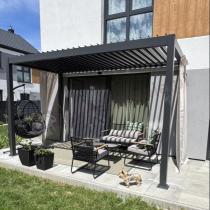Aranżacja: Pergola ogrodowa z oświetleniem LED 2x4 wolnostojąca Nefir 2.0 2x4 LED - Antracyt, Gartwerk