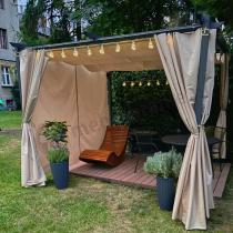 Aranżacja: Pergola ogrodowa z zasłonami 3x3 Niro - Cream