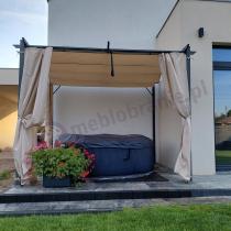 Aranżacja: Pergola ogrodowa z zasłonami 3x3 Niro - Cream