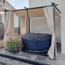 Aranżacja: Pergola ogrodowa z zasłonami 3x3 Niro - Cream