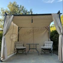 Aranżacja: Pergola ogrodowa z zasłonami 3x3 Niro - Cream