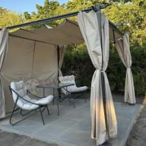 Aranżacja: Pergola ogrodowa z zasłonami 3x3 Niro - Cream