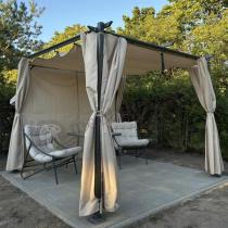 Aranżacja: Pergola ogrodowa z zasłonami 3x3 Niro - Cream