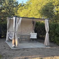 Aranżacja: Pergola ogrodowa z zasłonami 3x3 Niro - Cream