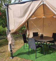 Aranżacja: Pergola ogrodowa z zasłonami 3x3 Niro - Cream