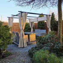 Aranżacja: Pergola ogrodowa z zasłonami 3x3 Niro - Cream