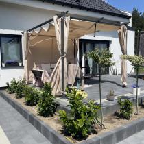 Aranżacja: Pergola ogrodowa z zasłonami 3x3 Niro - Cream