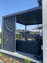 Aranżacja: Pergola tarasowa boczna 3x4 z lemelami Mirador Wall Classic