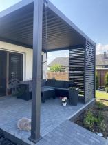 Aranżacja: Pergola tarasowa boczna 3x4 z lemelami Mirador Wall Classic