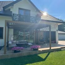 Aranżacja: Pergola tarasowa drewniana 4x4 wolnostojąca Nefir 2.0 - Woodlook