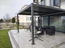 Aranżacja: Pergola tarasowa metalowa 4x4 wolnostojąca Nefir 2.0 - Antracite, Gartwerk