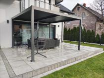 Aranżacja: Pergola tarasowa metalowa 4x4 wolnostojąca Nefir 2.0 - Antracite, Gartwerk