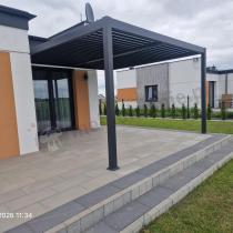 Aranżacja: Pergola tarasowa metalowa 4x4 wolnostojąca Nefir 2.0 - Antracite, Gartwerk