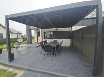 Aranżacja: Pergola tarasowa metalowa 4x4 wolnostojąca Nefir 2.0 - Antracite, Gartwerk