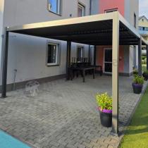Aranżacja: Pergola tarasowa metalowa 4x4 wolnostojąca Nefir 2.0 - Antracite, Gartwerk