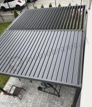 Aranżacja: Pergola tarasowa metalowa 4x5 wolnostojąca Nefir 2.0 - Antracite, Gartwerk